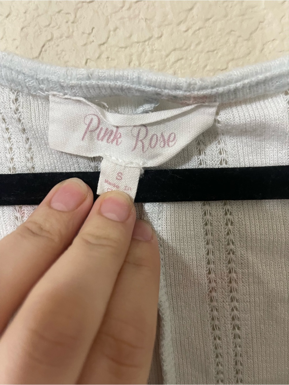 Pink Rose Light Blue Henley Romper with Pink Floral Accents - Picture 3 of 3